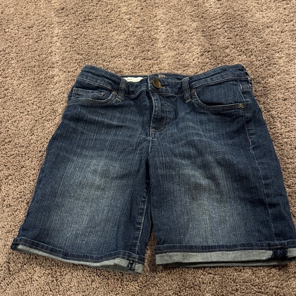 Kut from the Kloth Dark Blue Catherine Boyfriend Short Jeans SZ 2 rolled hem - Picture 4 of 7